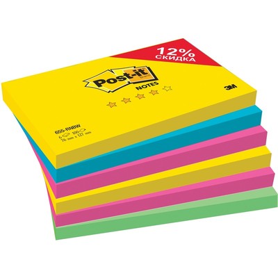 - Post-it 655-RNBW    76127, 4 , 6 .100 .