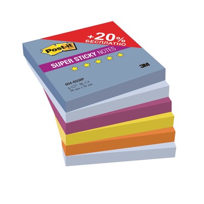 - Post-it Super Sticky 654-6SSBP    7676, 6  90.